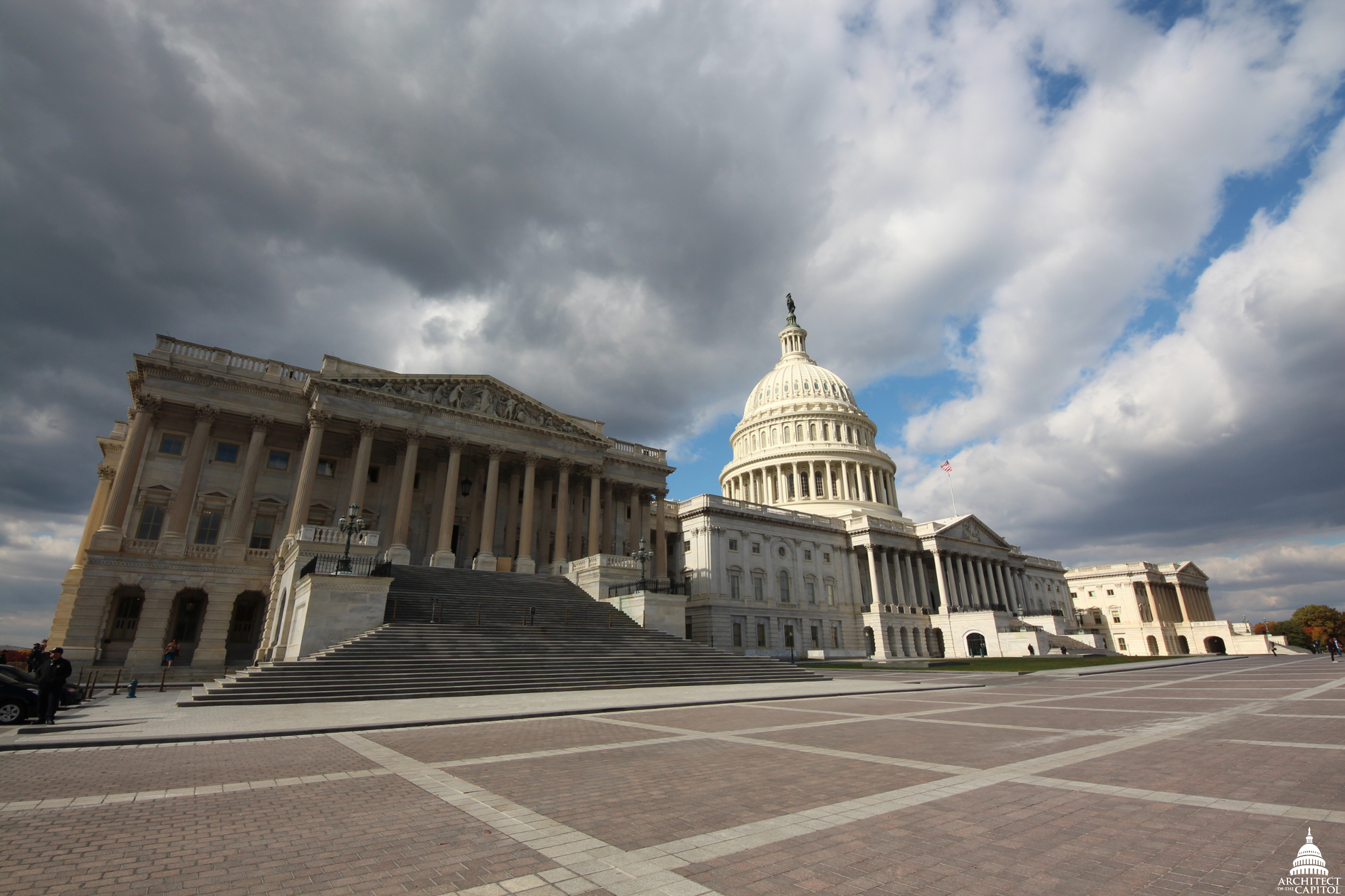 The East Front of the U.S. Capitol, home to the Senate and House chambers, in Washington, D.C.