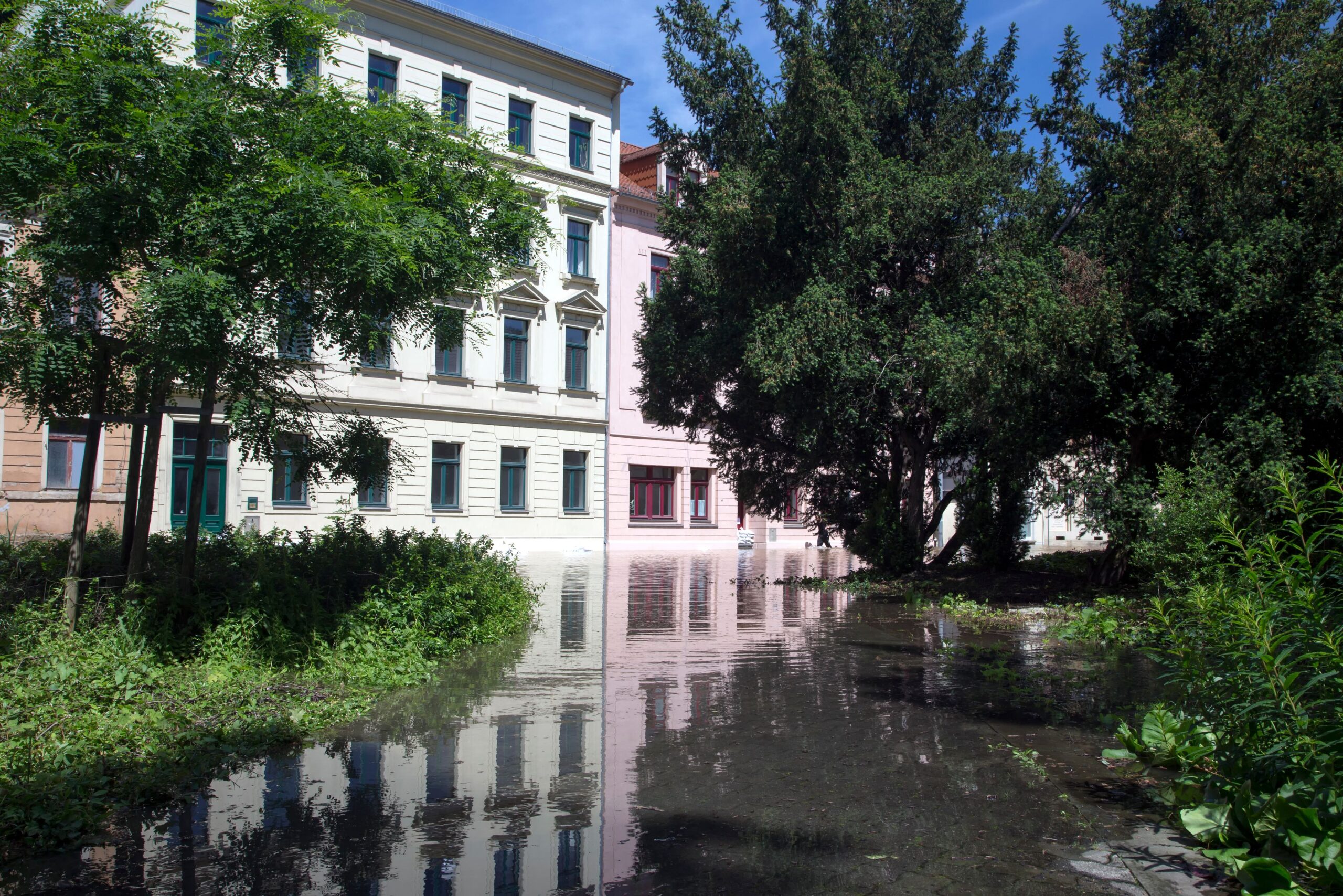 A flooded street, illustrative photo