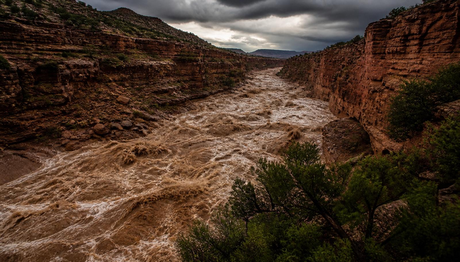 AI-generated illustration: Grand Canyon Flash Flood Kills 2, Leaves About 15 Missing Near Phantom Ranch