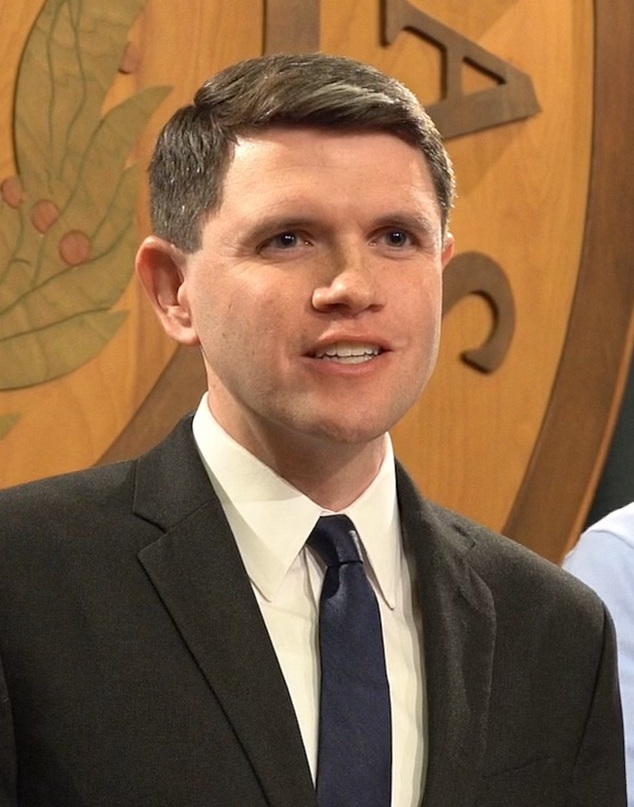 James Talarico speaking at a press conference at the Texas Capitol