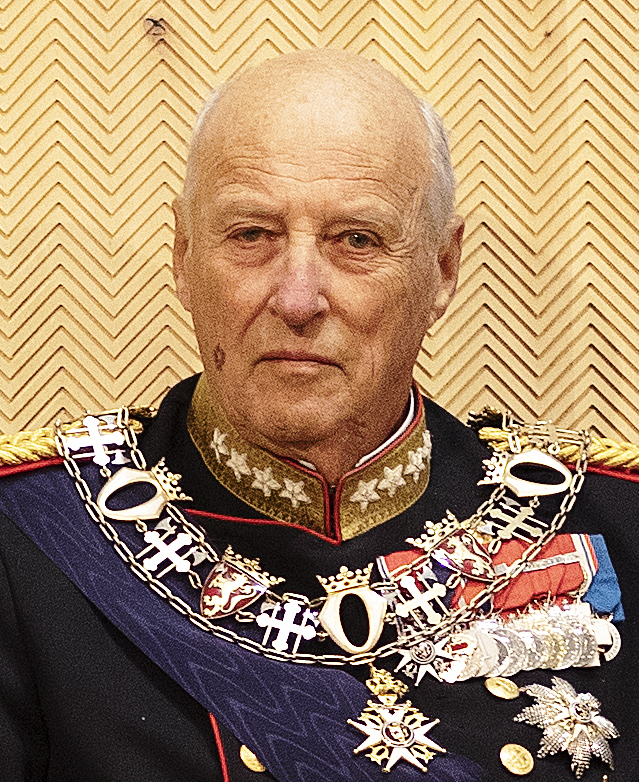 King Harald V of Norway, in a 2021 official portrait