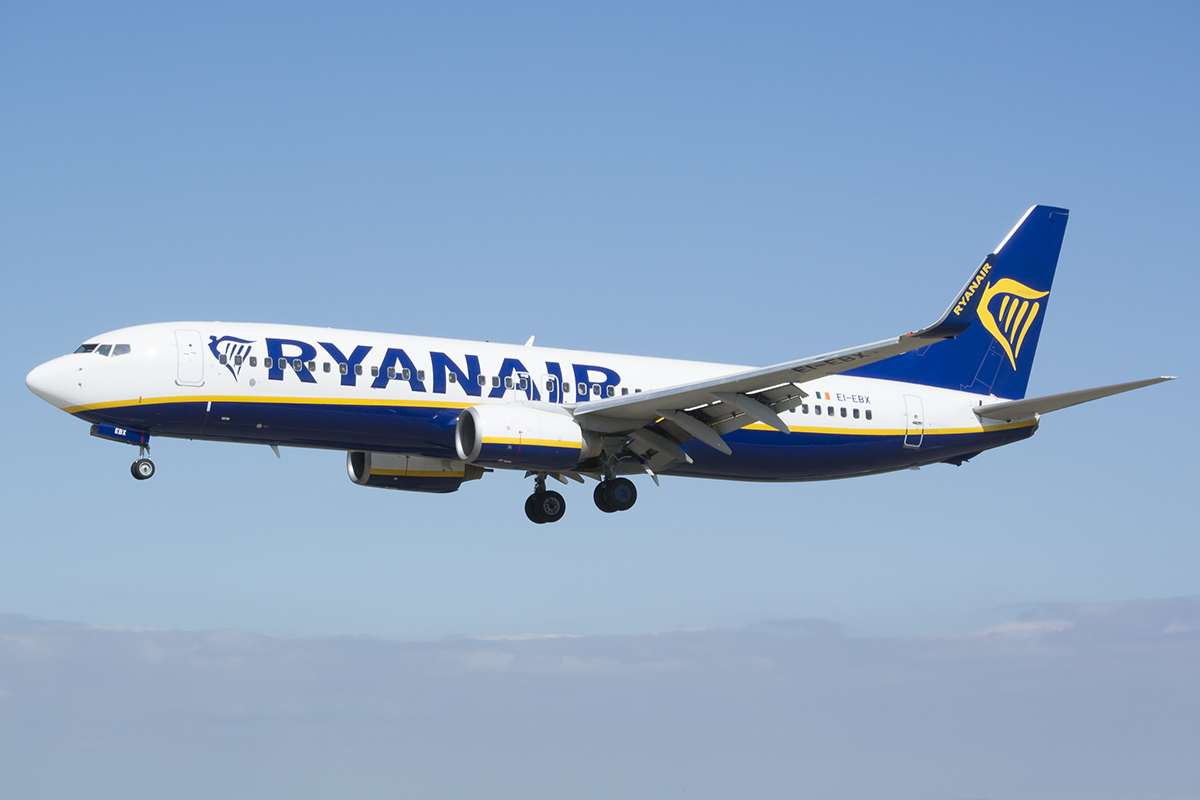 A Ryanair Boeing 737-800 aircraft.