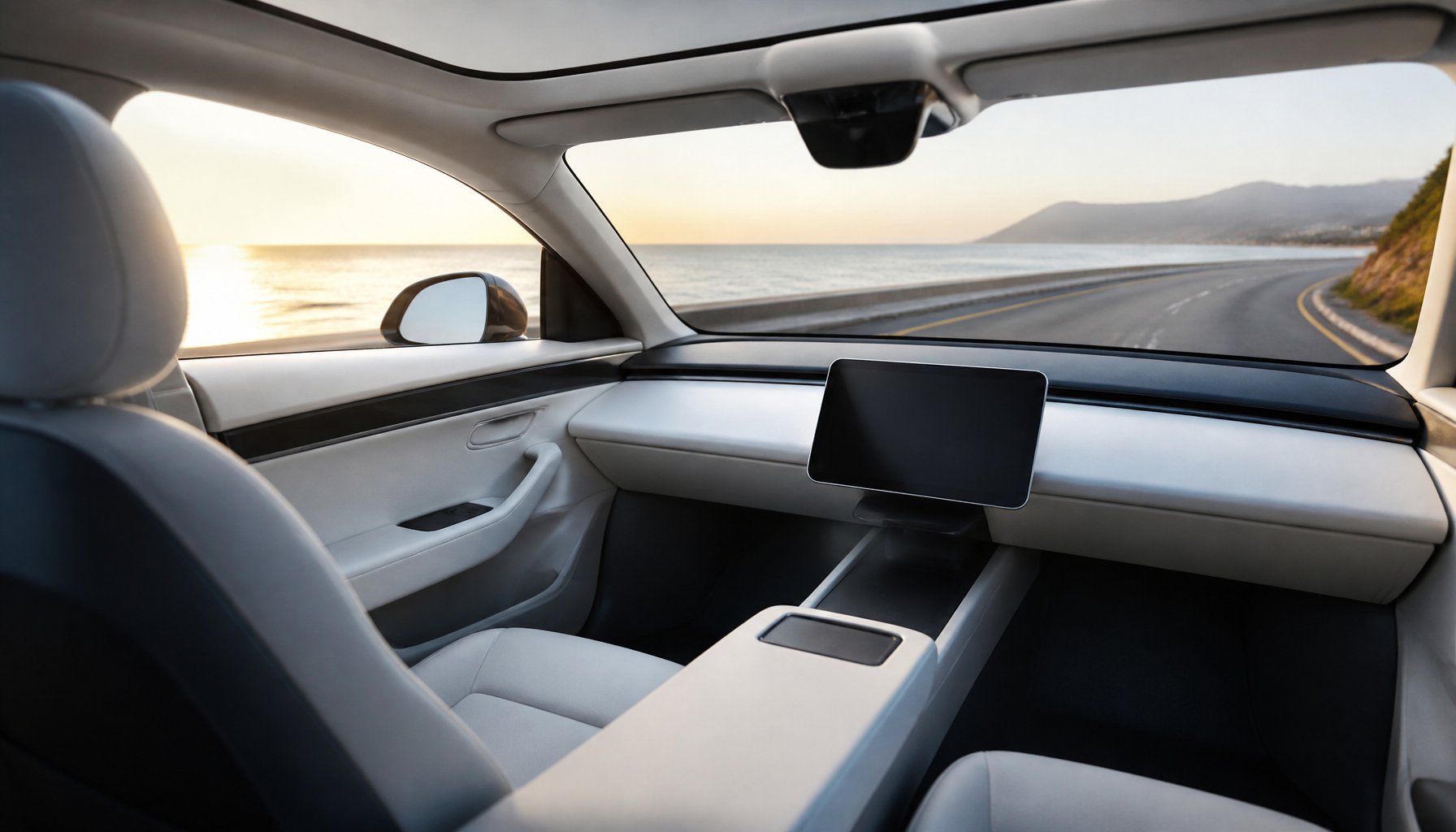 AI-generated illustration: self-driving car