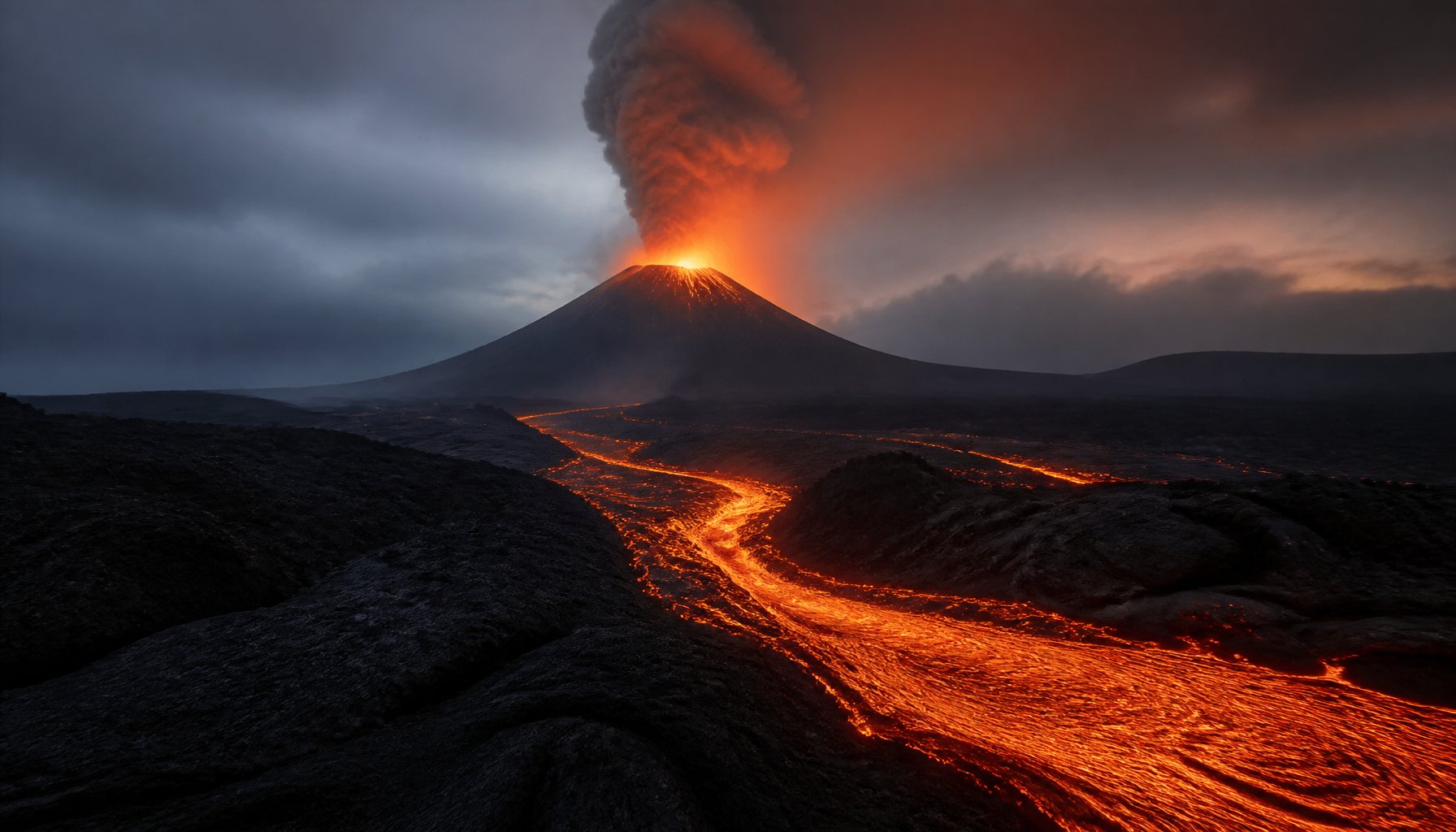 AI-generated illustration: Anak Krakatau Volcano Keeps Erupting in Indonesia as Search Continues for 8 Missing Boat Passengers
